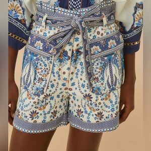 FARM Rio Off-White Encanto Tropical Shorts